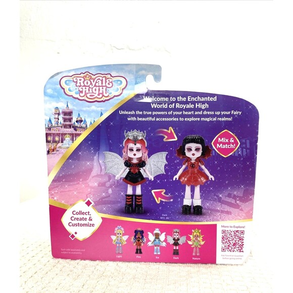 Royale High Dark Fairy 3" Mini Doll & Accessories 2024 Pink 9 Mix Match Fashions - Picture 2 of 9